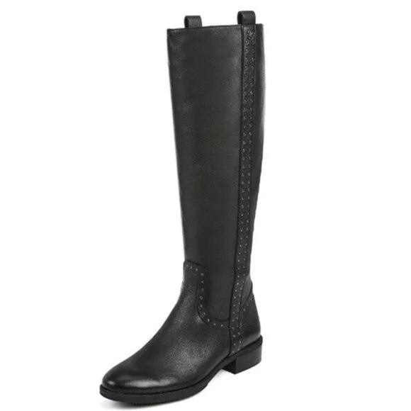 Sam Edelman Prina studded Leather Riding Boots Black 9.5 S28 EUC - Picture 1 of 13